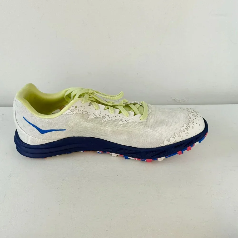 M 11, W 12.5 - HOKA Crescendo XC Cross Country Shoes - White/Blueberry